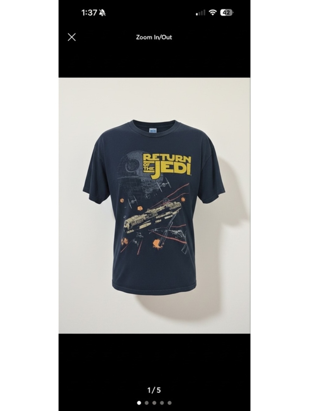 Vintage lucasfilms Star Wars Return Of The Jedi T-Shirt - Mens size Large Tall